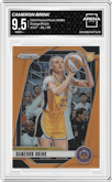 Cameron Brink from the 2024 Panini Prizm WNBA set featuring a Orange Prizm parallel graded by Arena Club and given an overall grade of 9.5.
