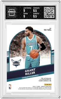 Grant Riller from the 2020-21 Panini Donruss set graded by Arena Club and given an overall grade of 9.5.