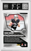 Brock Bowers from the 2024 Panini Prizm set featuring a Silver Prizm parallel graded by Arena Club and given an overall grade of 9.5.