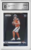 Bo Nix from the 2024 Panini Prizm set graded by Arena Club and given an overall grade of 10.