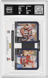 Randy Moss / Wes Welker from the 2023 Panini One set graded by Arena Club and given an overall grade of 8.