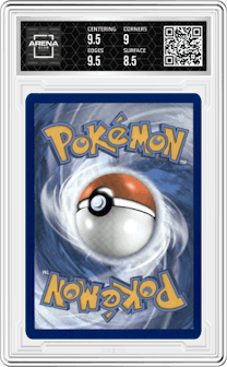 Charizard ex from the 2023 Pokemon SV set graded by Arena Club and given an overall grade of 9.