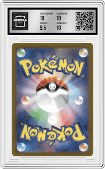 Ethan's Typhlosion from the 2025 Pokemon SV JPN set graded by Arena Club and given an overall grade of 10.