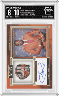 Paul Pierce from the 2023-24 Panini Noir set graded by Arena Club and given an overall grade of 8.