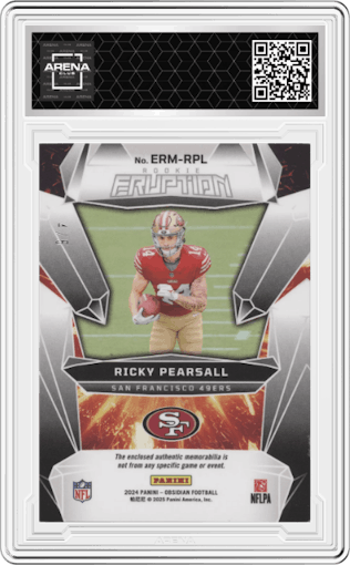 Ricky Pearsall from the 2024 Panini Obsidian set featuring a Green parallel graded by Arena Club.