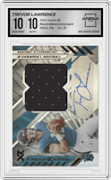 Trevor Lawrence from the 2021 Panini XR set graded by Arena Club and given an overall grade of 10.