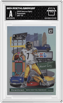 Ben Roethlisberger from the 2020 Panini Donruss Optic set graded by Arena Club and given an overall grade of 0.