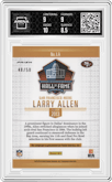 Larry Allen from the 2023 Panini National Treasures set graded by Arena Club and given an overall grade of 9.