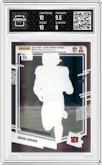 Chase Brown from the 2023 Clearly Donruss set featuring a Pink parallel graded by Arena Club and given an overall grade of 9.5.
