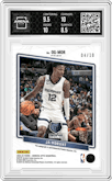Ja Morant  from the 2023-24 Donruss Optic set featuring a Gold parallel graded by Arena Club and given an overall grade of 9.