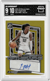Ja Morant  from the 2023-24 Donruss Optic set featuring a Gold parallel graded by Arena Club and given an overall grade of 9.