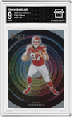 Travis Kelce from the 2023 Panini Select set graded by Arena Club and given an overall grade of 9.