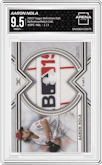 Aaron Nola from the 2022 Topps Definitive Collection set graded by Arena Club and given an overall grade of 9.5.