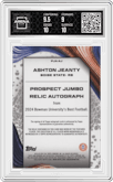 Ashton Jeanty from the 2024 Bowman University Best set graded by Arena Club and given an overall grade of 9.5.