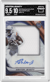 Ashton Jeanty from the 2024 Bowman University Best set graded by Arena Club and given an overall grade of 9.5.