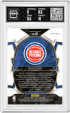 Jaden Ivey  from the 2022-23 Panini Select set featuring a Red Wave parallel graded by Arena Club and given an overall grade of 9.5.