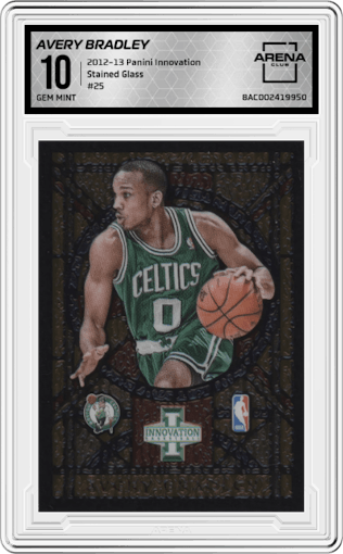Avery Bradley from the 2012-13 Panini Innovation set graded by Arena Club and given an overall grade of 10.