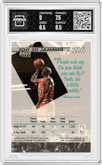 Michael Jordan from the 1992-93 Fleer Ultra set graded by Arena Club and given an overall grade of 8.