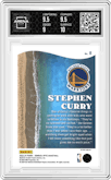 Stephen Curry from the 2023-24 Donruss Optic set featuring a Purple parallel graded by Arena Club and given an overall grade of 9.5.