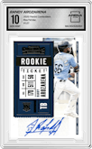 Randy Arozarena from the 2020 Panini Contenders set graded by Arena Club and given an overall grade of 10.