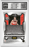 Deni Avdija from the 2023-24 Panini Prizm set featuring a White Ice Prizm parallel graded by Arena Club and given an overall grade of 10.