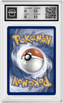 Turtonator from the 2024 Pokemon SV set graded by Arena Club and given an overall grade of 10.