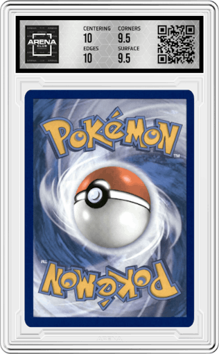 Turtonator from the 2024 Pokemon SV set graded by Arena Club and given an overall grade of 10.