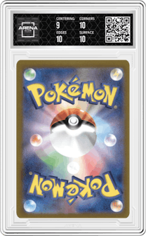 Lycanroc from the 2025 Pokemon SV JPN set graded by Arena Club and given an overall grade of 9.5.