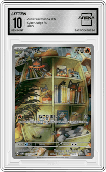 Litten from the 2024 Pokemon SV JPN set graded by Arena Club and given an overall grade of 10.