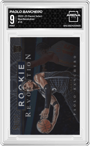 Paolo Banchero  from the 2022-23 Panini Select set graded by Arena Club and given an overall grade of 9.