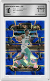 Brandon Miller from the 2023-24 Panini Select  set featuring a Blue Cracked Ice parallel graded by Arena Club and given an overall grade of 10.