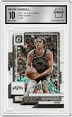 Devin Vassell from the 2022-23 Panini Donruss Optic  set featuring a White Sparkle parallel graded by Arena Club and given an overall grade of 10.