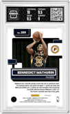Bennedict Mathurin from the 2022-23 Panini Donruss Optic  set featuring a Choice parallel graded by Arena Club and given an overall grade of 9.5.