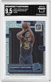 Bennedict Mathurin from the 2022-23 Panini Donruss Optic  set featuring a Choice parallel graded by Arena Club and given an overall grade of 9.5.