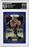Ayo Dosunmu  from the 2023-24 Panini Prizm set featuring a FOTL Blue Shimmer parallel graded by Arena Club and given an overall grade of 9.5.