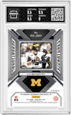 J.J. McCarthy from the 2024 Panini Prizm Draft Picks set featuring a Silver parallel graded by Arena Club and given an overall grade of 9.5.