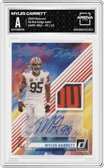 Myles Garrett from the 2024 Donruss set graded by Arena Club.