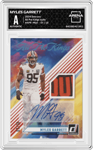 Myles Garrett from the 2024 Donruss set graded by Arena Club.
