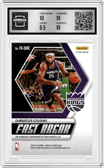 DeMarcus Cousins from the 2023-24 Panini Mosaic set graded by Arena Club and given an overall grade of 10.