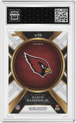 Marvin Harrison Jr. from the 2023 Panini Select set graded by Arena Club.