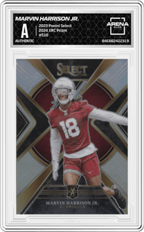 Marvin Harrison Jr. from the 2023 Panini Select set graded by Arena Club and given an overall grade of 0.