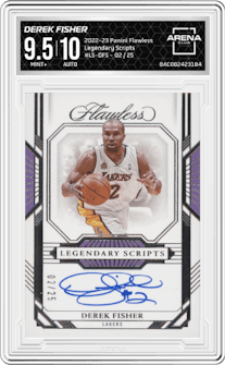 Derek Fisher from the 2022-23 Panini Flawless set graded by Arena Club and given an overall grade of 9.5.
