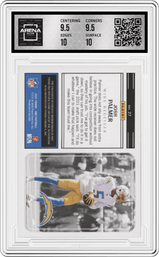 Josh Palmer from the 2021 Panini One set graded by Arena Club and given an overall grade of 10.