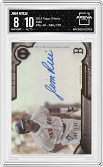 Jim Rice from the 2016 Topps Tribute set graded by Arena Club and given an overall grade of 8.