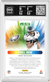 Terrell Owens from the 2024 Panini Absolute set featuring a Black parallel graded by Arena Club and given an overall grade of 9.5.