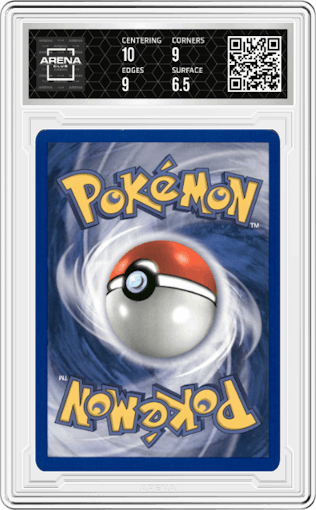 Rocket's Hitmonchan ex from the 2004 Pokemon EX set graded by Arena Club and given an overall grade of 7.