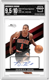 Derrick Rose from the 2008-09 Topps Signature set graded by Arena Club and given an overall grade of 9.5.