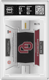 Baker Mayfield  from the 2024 Panini Prizm Draft Picks set featuring a Tie Dye parallel graded by Arena Club and given an overall grade of 9.