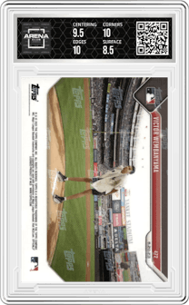 Victor Wembanyama from the 2023 Topps Now set graded by Arena Club and given an overall grade of 9.
