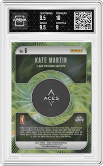 Kate Martin from the 2024 Panini Prizm WNBA set graded by Arena Club and given an overall grade of 9.5.